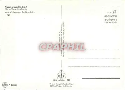 Coluna de Nossa Senhora Anna — Innsbruck — editor Monopol-Verlag Schöllhorn & Co. — Verso