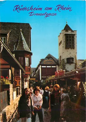Rüdesheim am Rhein — Drosselgasse — editor Wilhelm Schäfer