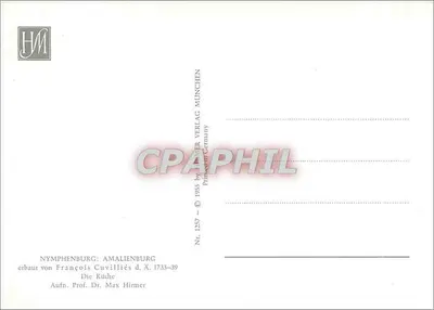 Nymphenburg: Amalienburg — A cozinha — editor H. M. Verlag München — Verso