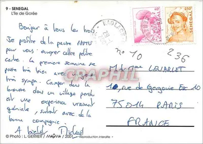 Gorée — Ilha de Gorée — Editor L. GERRER / MAGMA — Verso