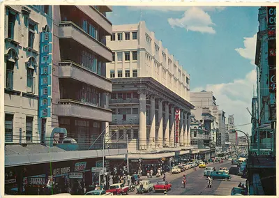 Bilhete postal moderno Rua Eloff Joanesburgo África do Sul