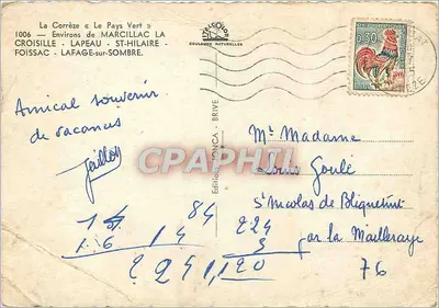 Lago da Corrèze « Le Pays Vert » — Arredores de Marcillac — Edição Gouleure Naturelles — Verso