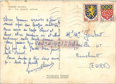Macon (S.-et-L.) — Ogólny widok z lotu — Wydawnictwo Lotnicze — Rewers