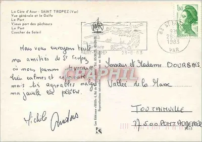 Saint Tropez — Stara miasto Galo-Greckie, położone w jednym z piękniejszych zatoczek Morza Śródziemnego — Wydawnictwo AMAÏS — Rewers