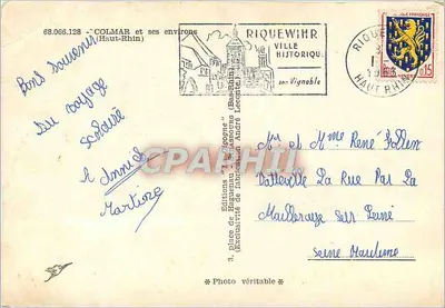 Colmar i jego okolice — Wydawnictwo Riquewihr — Rewers