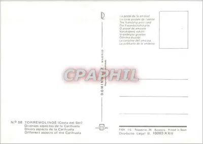 La Carihuela — Różne aspekty La Carihuela — Dominguez, Madryt — Rewers