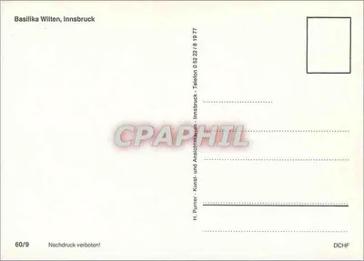 Basilica de Wilten — Innsbruck — editor H. Purner — Reverso