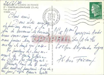 Châtelallion-Plage — Vista geral — Edições Jean-Jaures — Verso