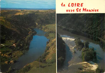A Loire perto de Saint Maurice — As Gorges da Loire — Edições J. Cellard