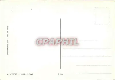 Wierzchołki drzew — Nyeri, Kenia — wydawca Tapa Studio, nr serii B/518 — Rewers