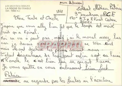 La Roche du Diable — As Altas Vosges — editor IRIS — Verso