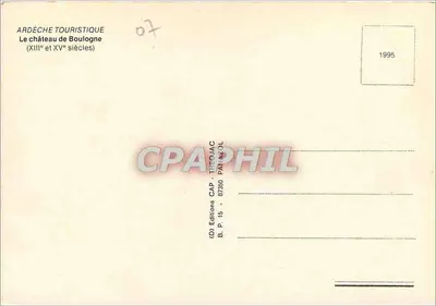 O castelo de Boulogne — XIII e XV séculos — Edições CAP - Théoujac — Verso