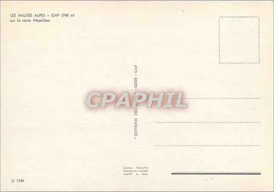 Gap — vista panorâmica e monumentos — Éditions des Alpes - GAP — Verso
