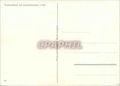 Trümmelbach bei Lauterbrunnen, 1. Fall — n° 67 — Verso