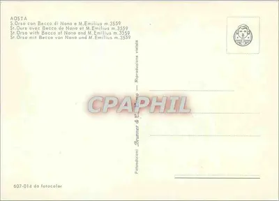 Saint-Orso z Becco di Nona — wydawca Brumz & C. — nr 607-014 — Rewers