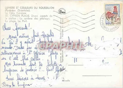 St Cyprien-Plage — Pyrénées Orientales — edição Paul Goudin — Verso