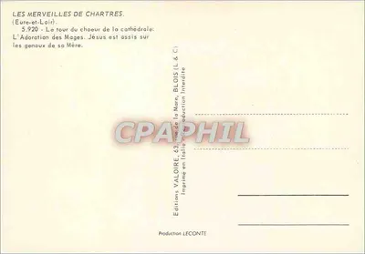 Adoracja Magów — Chartres — Éditions Valoire — Rewers