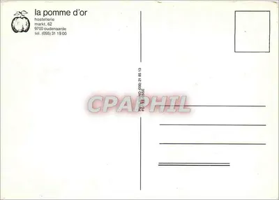 Hostellerie La Pomme d'Or — Oudenaarde — nr 21 85 13 — Rewers