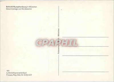 Schloss Nymphenburg w Monachium — całość z północno-zachodu — Fotoverlag München — Rewers