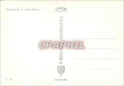 Kostiumy z doliny Ossau — Béarn — Wydawca LUMICAP — Rewers