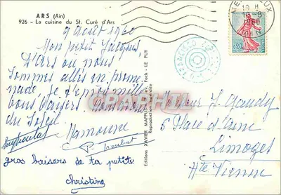 Kuchnia Świętego Kuryego z Ars — Wydawnictwo XXAVIER MAPPHIL, nr 926 — Rewers