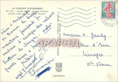 Duas bergères em traje tradicional — Limousin — Edições Teatro & Limoges, n° 87/123 — Verso