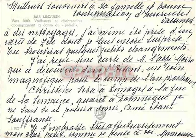 Limousin — Danza e musicisti in costume tradizionale — Editore: Collection Naturelle — Verso