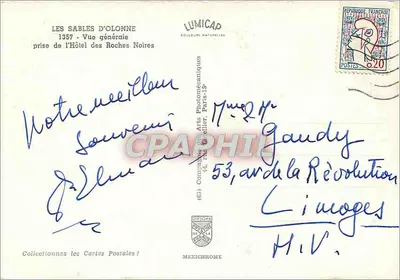 Les Sables d'Olonne — Ogólny widok z Hôtel des Roches Noires — Lumicap — Rewers