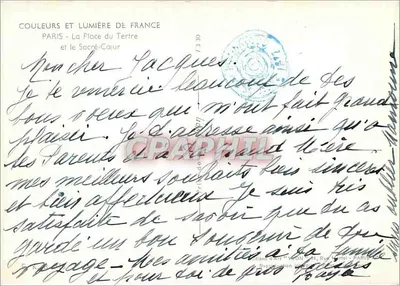 Paryż - Plac Tertre i Sacré-Cœur — wydanie Couleurs et Lumière de France — Rewers