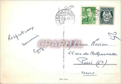 Borgund stavkyrkje — Igreja de madeira datada de 1150 — editor Norrman, n° 12-6-2 — Verso