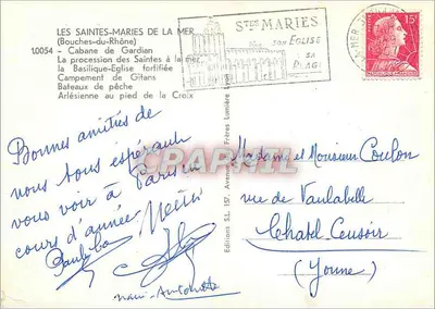 Le Saintes-Maries-de-la-Mer — Collage di scene locali — Edizioni Frères Lumière — Verso
