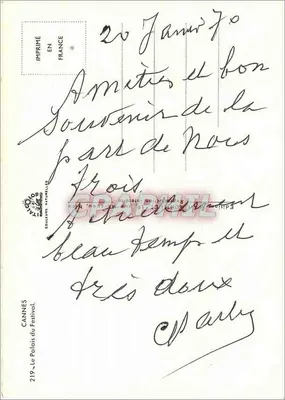 Cannes — Pałac Festiwalowy — Wydawca Collecteurs Naturelles, nr 219 — Rewers