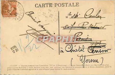 Cluny — Casa romana calle Lamartine — siglo XIX — Reverso