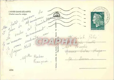 Chalet pod śniegiem — Zima w Alpach — Édition JANSOL — Rewers