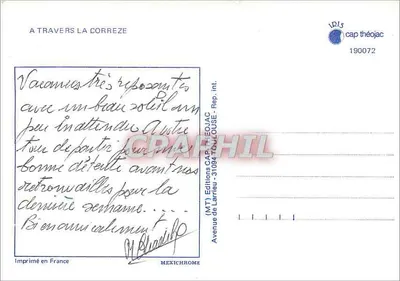 Je Flâne……… W Corrèze — (MT) Wydawnictwo Larrieu, n°190072 — Rewers