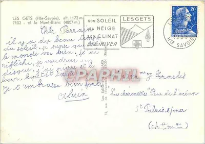 Les Gets (Haute-Savoie) — widok panoramiczny — Les Éditions Llard (Rhône) — Rewers