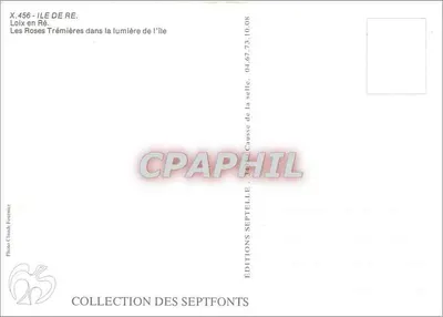 Wyspa Ré — Róże Trémières w świetle wyspy — Wydawnictwo Septfonts, nr 456 — Rewers