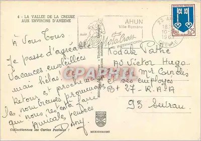 A Vale da Creuse — nas proximidades de Anzême — Edições Théophile Timmoges — Verso