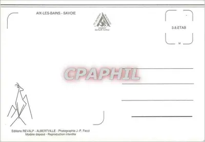 Aix-les-Bains — nas margens do lago do Bourget — Éditions REVALP — Verso