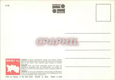 Jersey — Greetings from Jersey — John Hindé Original — Verso