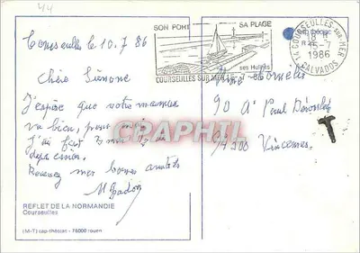 Courseulles-sur-Mer — plaża i nabrzeże — wydawca IRIS — Rewers