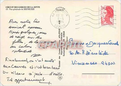 Meyrueis — ogólny widok — Towarzystwo Kart Pocztowych AFA-POUX — Rewers