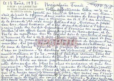 Uma antiga Moinha Landaise do século XVIII — Elcée, N° 6438 — Verso