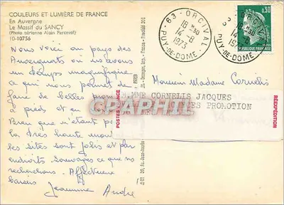 Massif do Sancy — Vista panorâmica — Alain Perceval, n°10-10756 — Verso