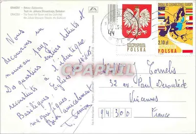 Kraków — Collage de monumentos — editor SCAN ART — Verso