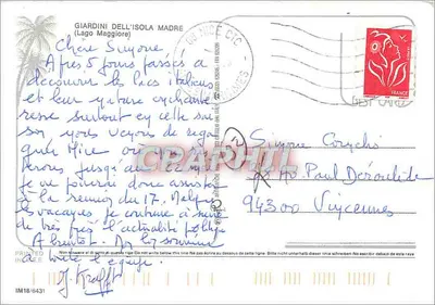 Biały pelikan — Ogród wyspy Madre — wydawca nieznany, nr serii IM18/6431 — Rewers