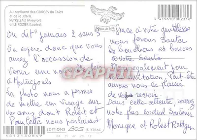 Le Rozier - Peyreleau — Zbieżność Tarn i Jonte — Wydanie luksusowe — Rewers