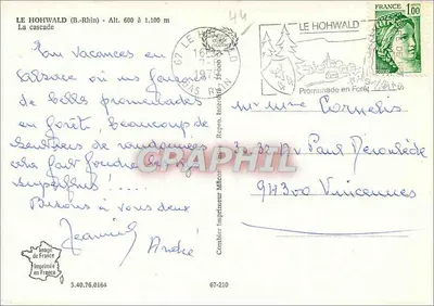 O Hohwald — Cachoeira — Cing — Verso