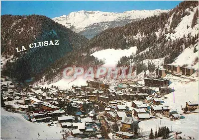 La Clusaz — vista aérea nevada — Éditions Cellard, n° M.1139