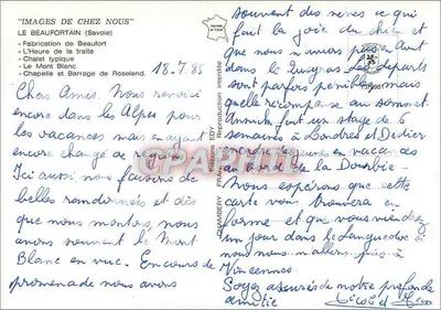 Le Beaufortain — Ansicht des Sees, des Staudamms und der Berge — Verlag ECLF — Rückseite